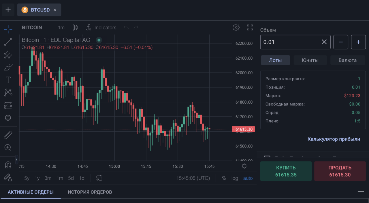 EDL Capital AG - терминал